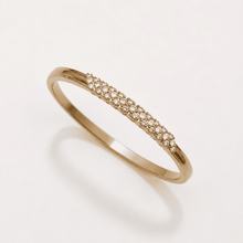 The Sparkling Donut Bangle — Gold Plated Pavé Bangle by House of Zena, worn on model