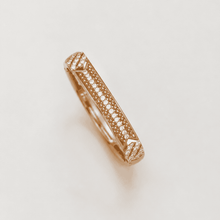 The Cleopatra Royal Filigree Cuff — Gold Plated Royale Bangle by House of Zena, worn on model