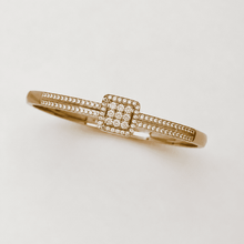 The Architectural Frame Bangle — Gold Plated Frame Bangle by House of Zena, flat lay