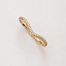 The French Cruller Twist Bangle — Gold Plated Infinity Twist Bangle by House of Zena, worn on model