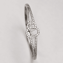 The Chain Reaction Pavé Bangle — Gold Plated Link Pavé Bangle by House of Zena, flat lay
