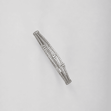 The Dual Lineage Pavé Cuff — Gold Plated Parallel Pavé Bangle by House of Zena, worn on model