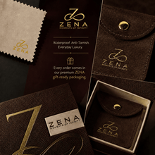 The Molten Mango Drops — Gold Plated Sculpt Hoop Earrings by House of Zena, gift packaging