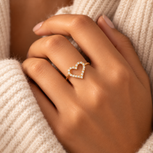 The "Caught in Orbit" Solitaire Ring — Intimate On-Model Macro Detail