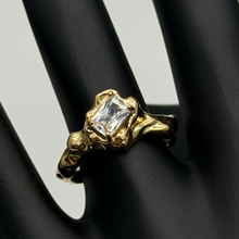 The "Plot Twist" Pavé Crossover Ring — Studio Packshot (Angle 3)