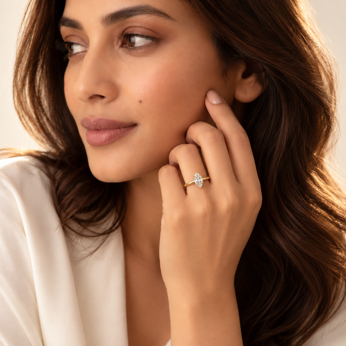 The "High Tide" Pavé Ripple Ring — Official House of Zena Editorial Campaign