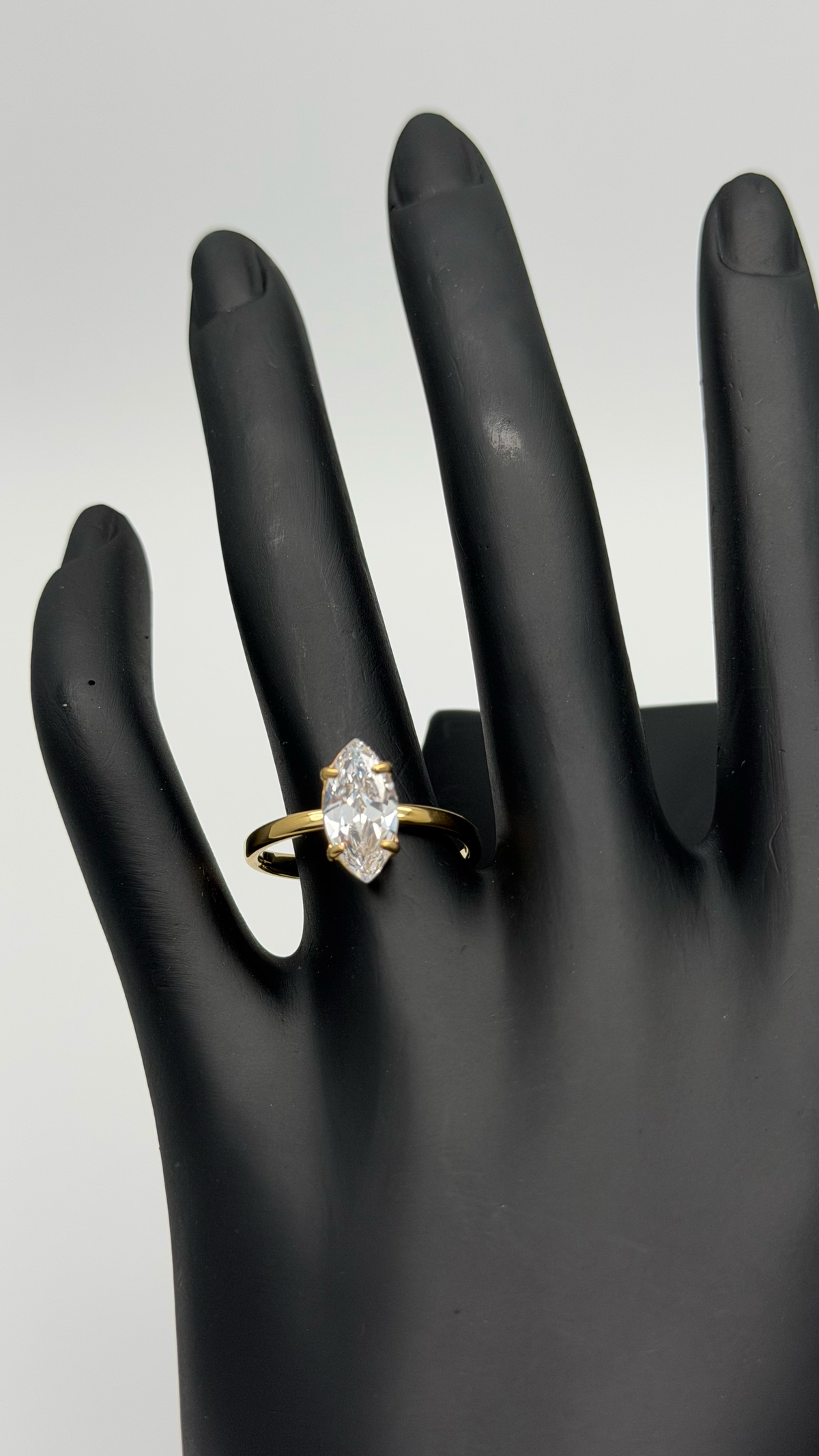 The "High Tide" Pavé Ripple Ring — Studio Packshot (Angle 1)