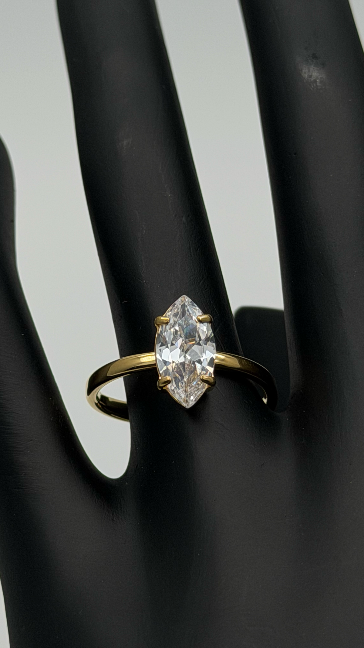 The "High Tide" Pavé Ripple Ring — Studio Packshot (Angle 2)