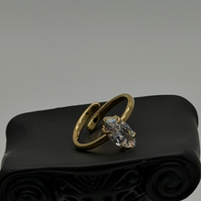 The "High Tide" Pavé Ripple Ring — Studio Packshot (Angle 3)