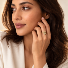 The Roman Column Fluted Band Ring — Official House of Zena Editorial Campaign