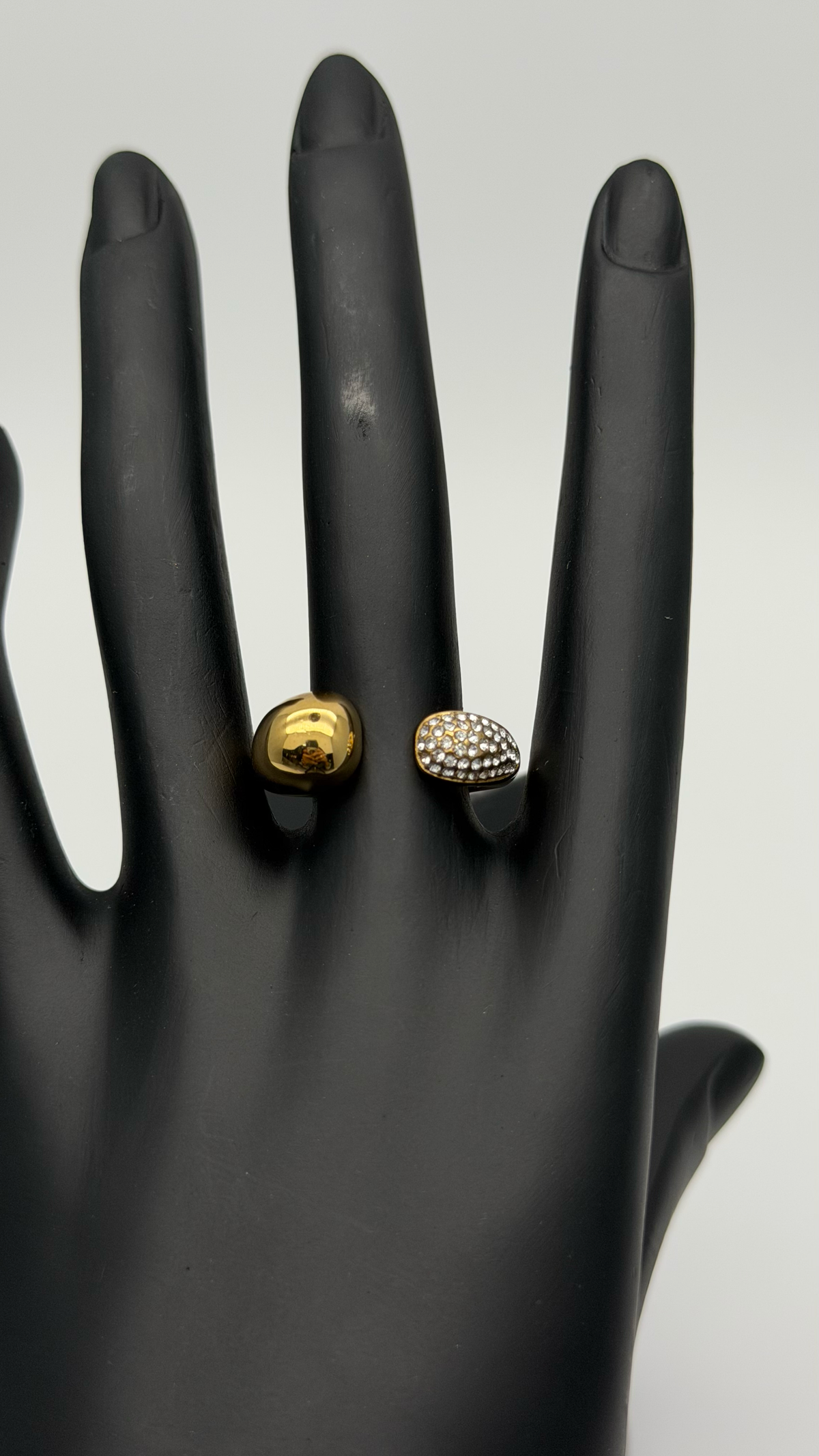 The "Instant Stack" Crossover Cage Ring — Studio Packshot (Angle 2)