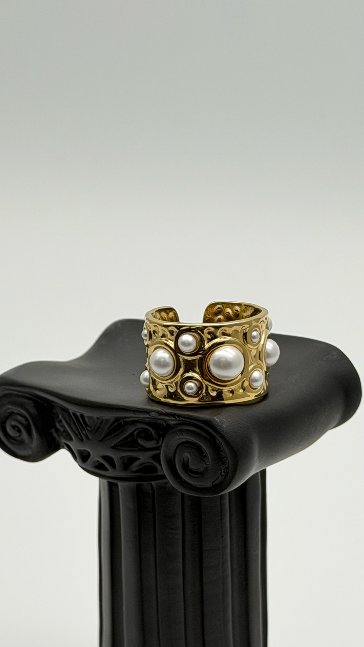 The Butter Puff Ergonomic Dome Ring — Studio Packshot (Angle 2)