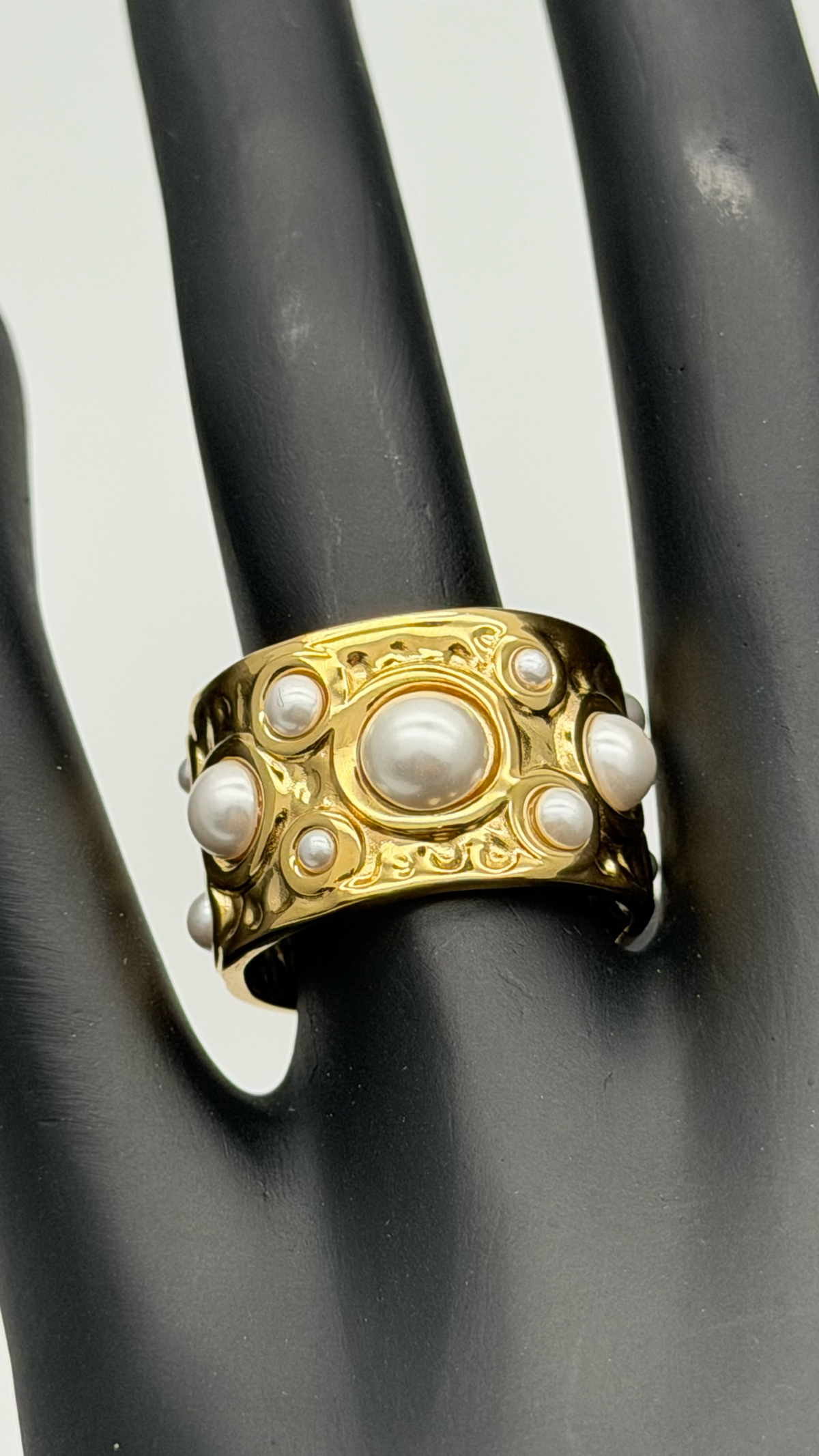 The Butter Puff Ergonomic Dome Ring — Studio Packshot (Angle 4)