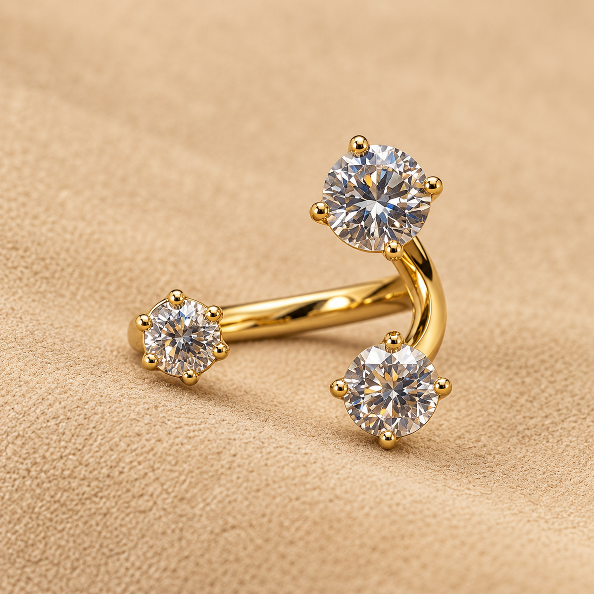 The "Queen Bee" Honeycomb Mosaic Ring — Luxury Macro Surface Close-Up