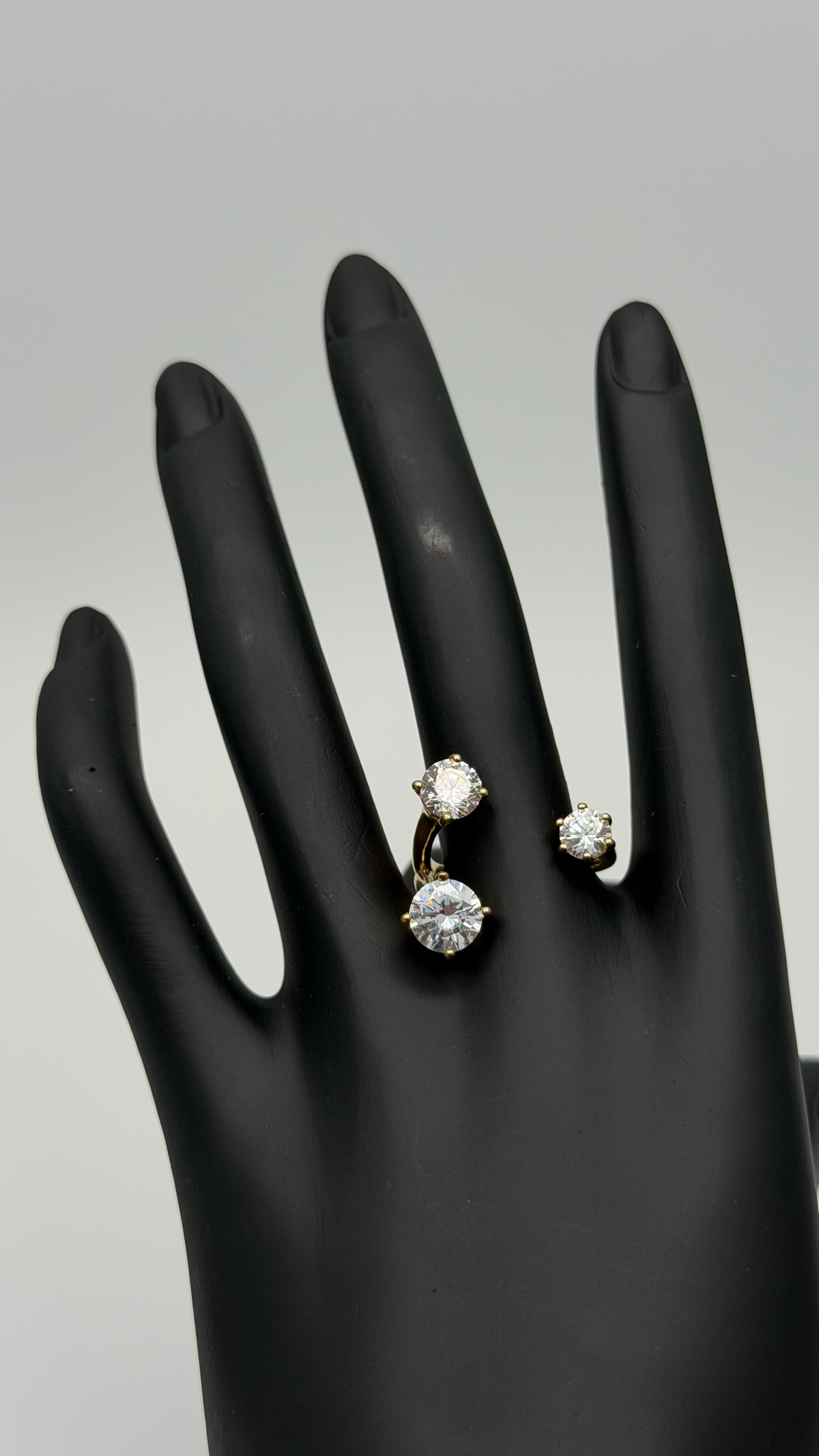 The "Queen Bee" Honeycomb Mosaic Ring — Studio Packshot (Angle 3)