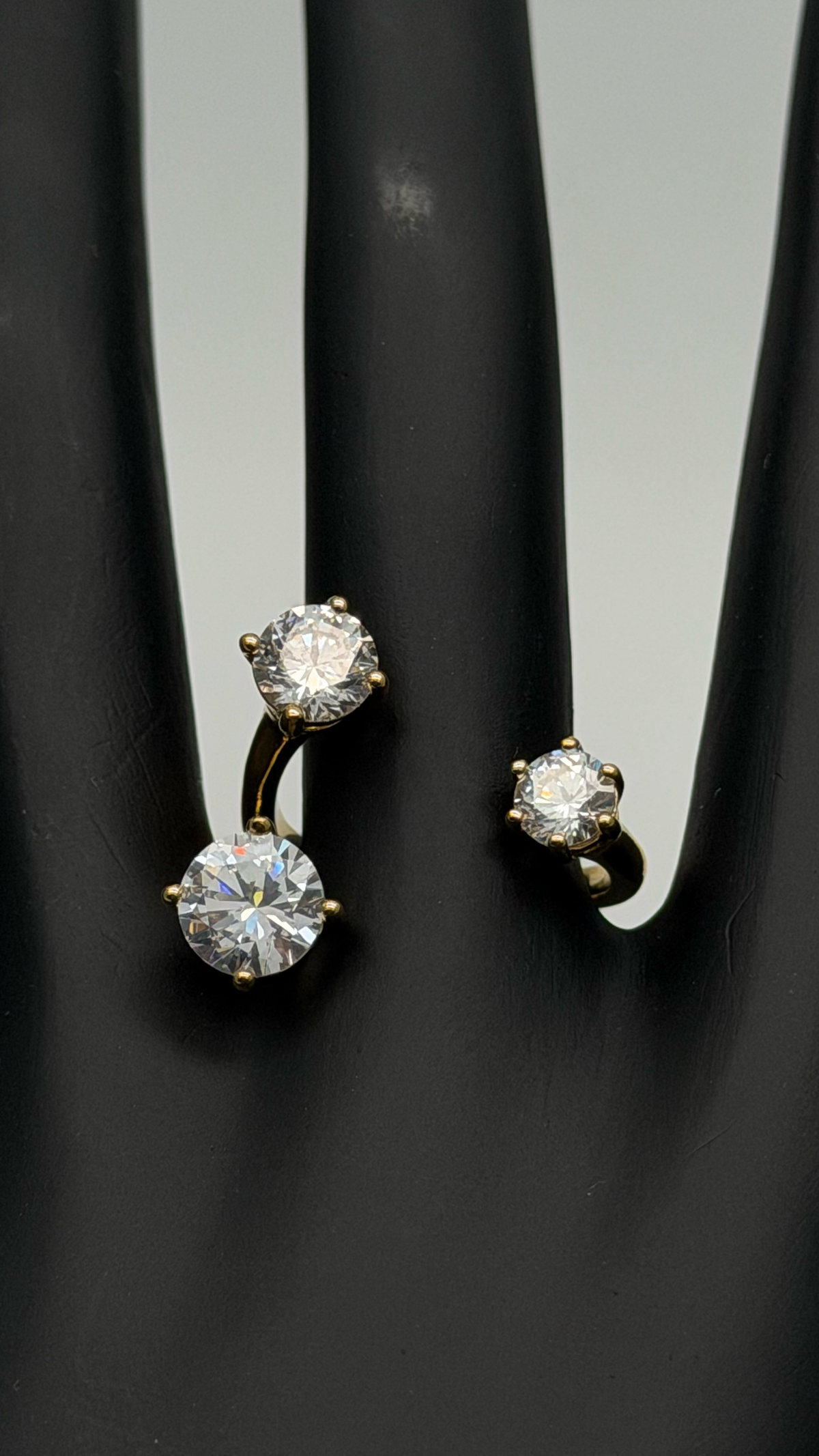 The "Queen Bee" Honeycomb Mosaic Ring — Studio Packshot (Angle 4)