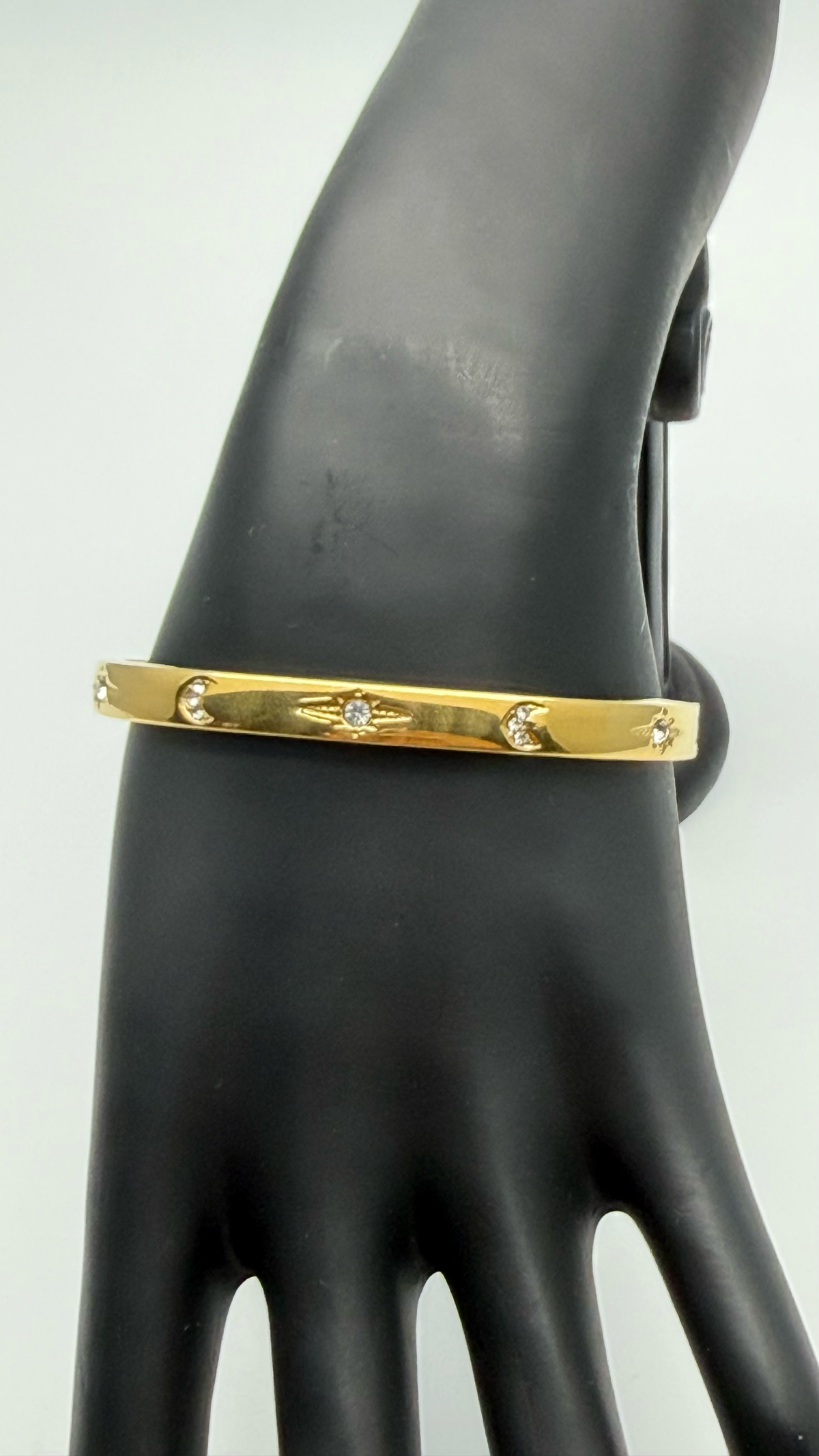 The Midnight Aperitivo Pavé Bangle Bracelet — Studio Packshot (Angle 3)