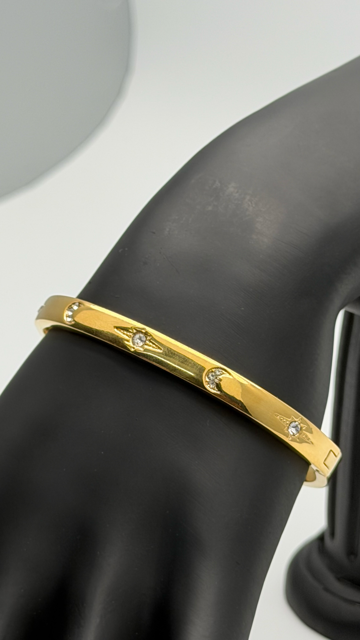 The Midnight Aperitivo Pavé Bangle Bracelet — Studio Packshot (Angle 4)