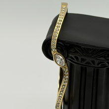 The "Liquid Asset" Sculpted Cuff Bracelet — Studio Packshot (Angle 4)