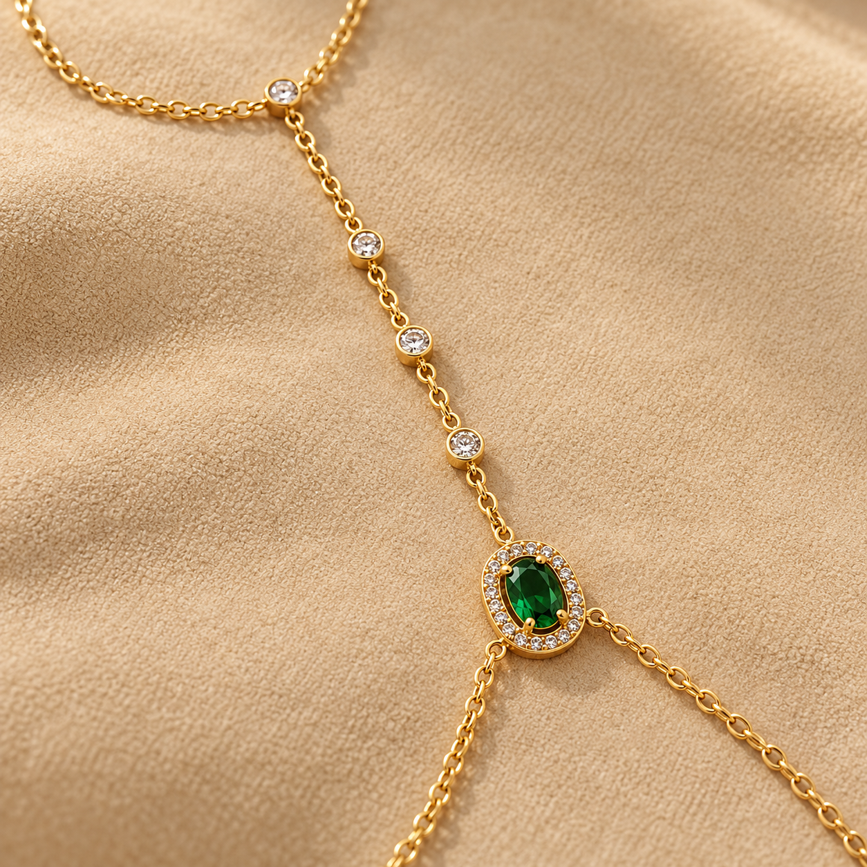 The "Barely There" Dewdrop Hand Chain