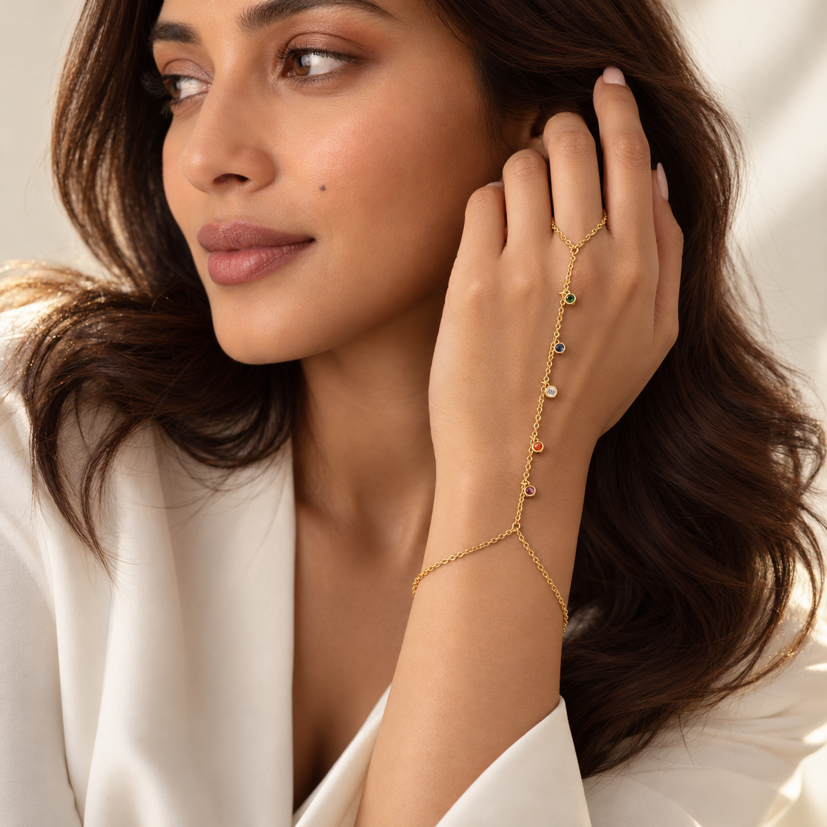 The "Written in the Stars" Cascade Hand Chain — Official House of Zena Editorial Campaign