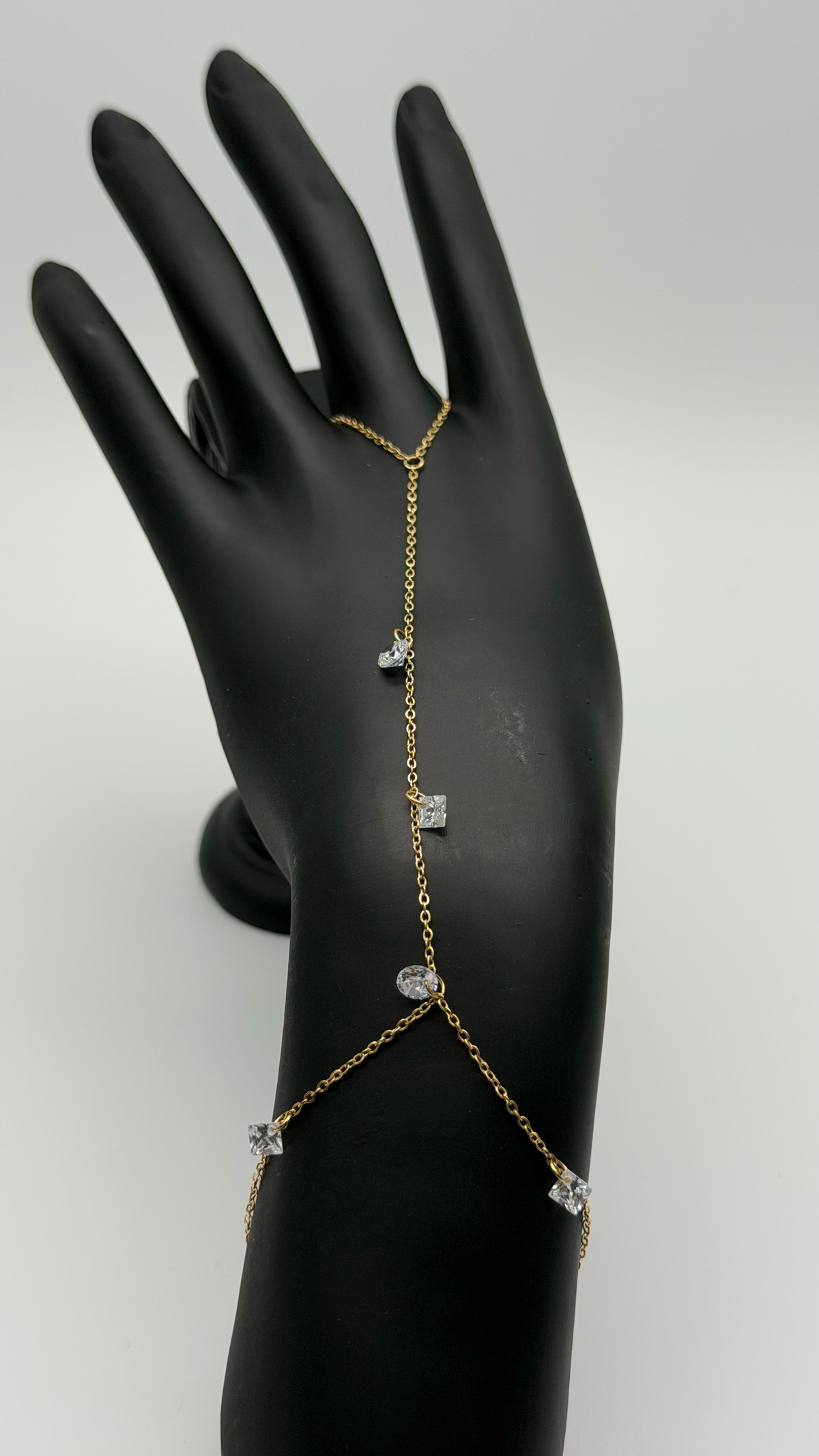 The "Barefoot in Goa" Beaded Hand Chain — Studio Packshot (Angle 1)