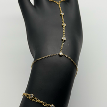 The "Happy Tears" Dual Droplet Hand Chain — Studio Packshot (Angle 1)