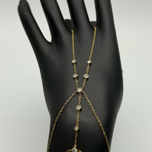 The Maharani Rosette Pavé Hathphool Hand Chain — Luxury Macro Surface Close-Up