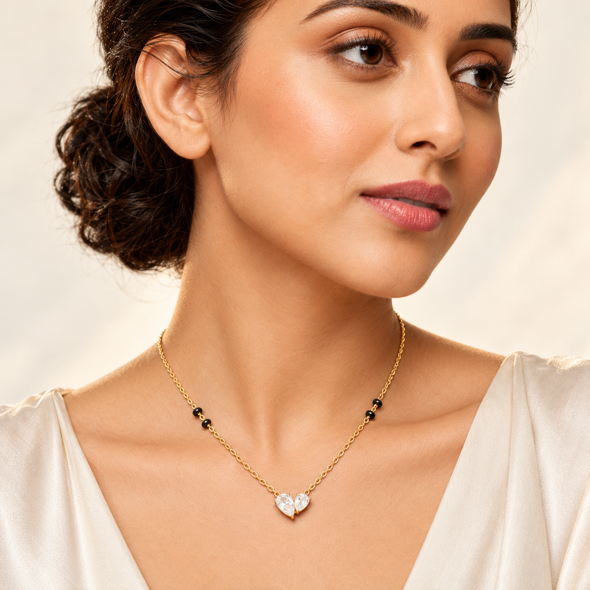 The "Modern Love" Solitaire Bar Mangalsutra — Official House of Zena Editorial Campaign