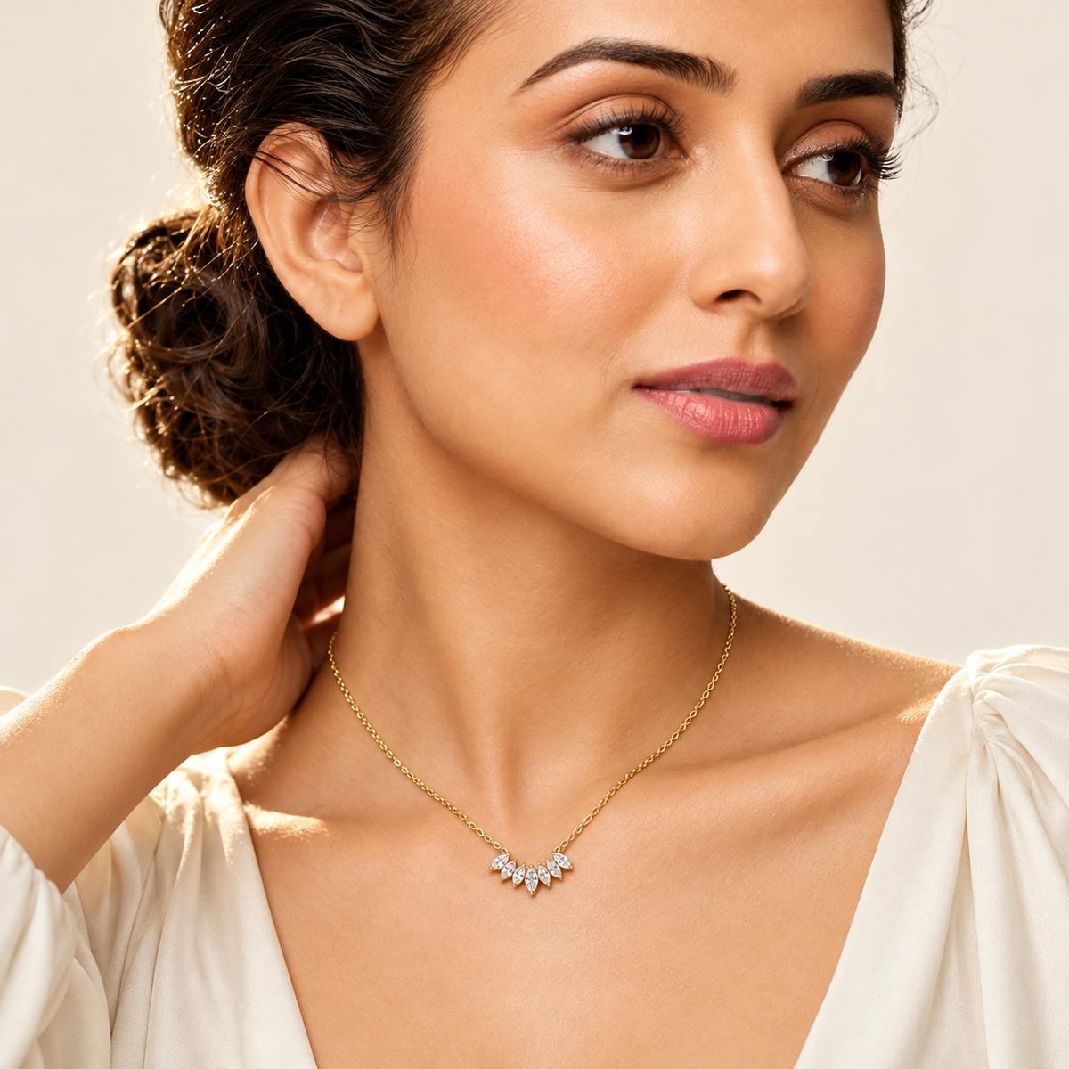 The Tribeca Paperclip Link Chain Necklace — Official House of Zena Editorial Campaign