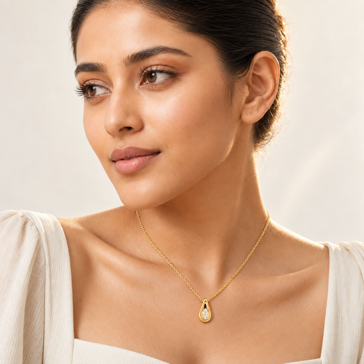 The "Can You Keep a Secret?" Pavé Padlock Necklace — Official House of Zena Editorial Campaign