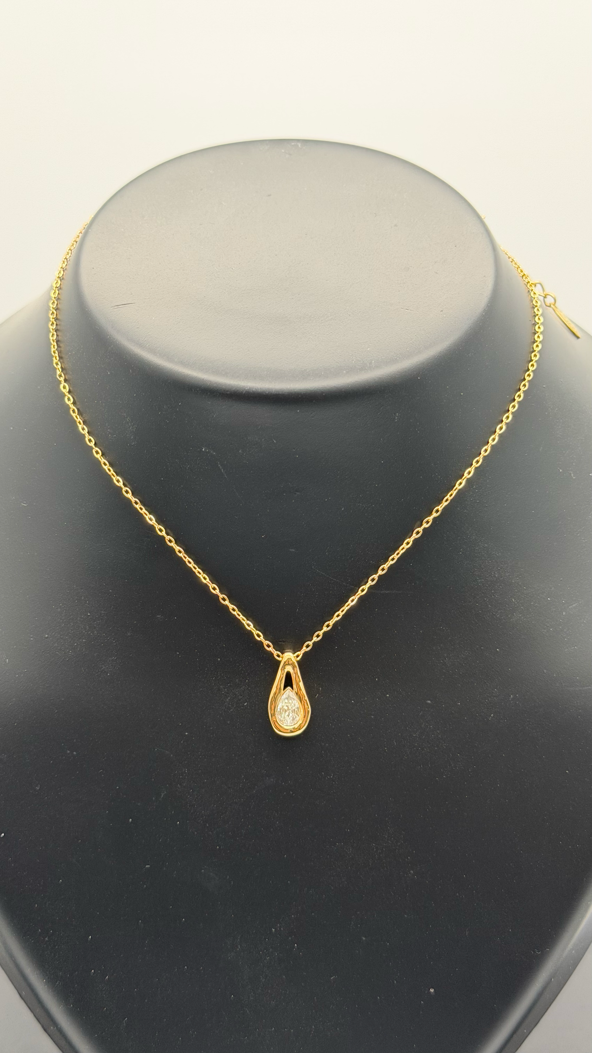 The "Can You Keep a Secret?" Pavé Padlock Necklace — Studio Packshot (Angle 1)