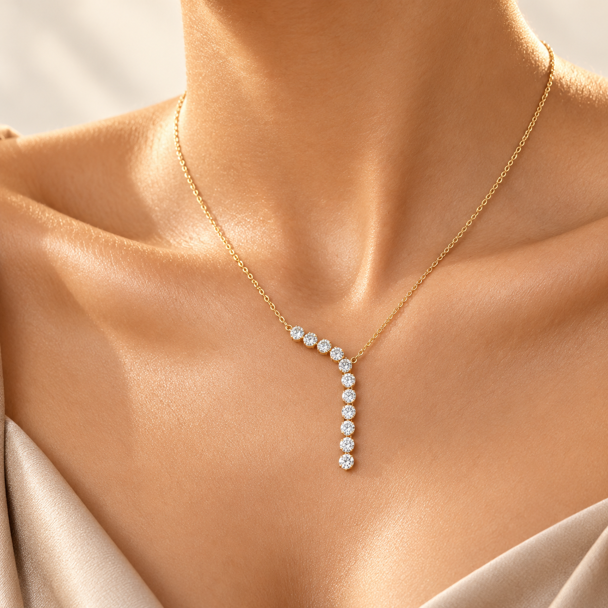 The "Inseparable" Interlocking Halo Pendant Necklace