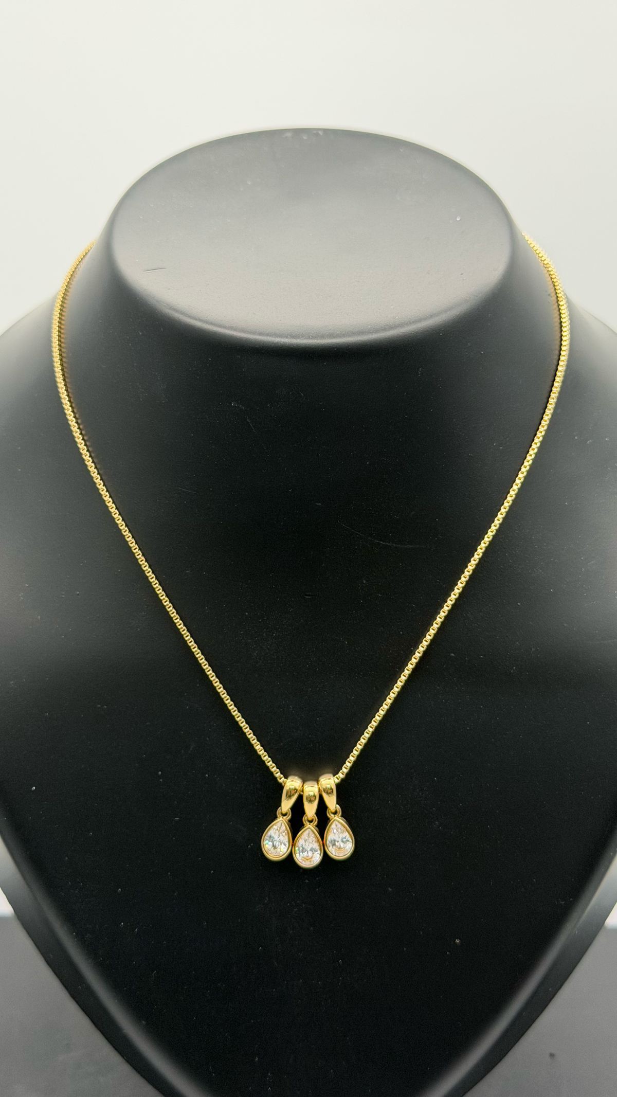 The Art Deco Baguette Prism Pendant Necklace — Studio Packshot (Angle 1)