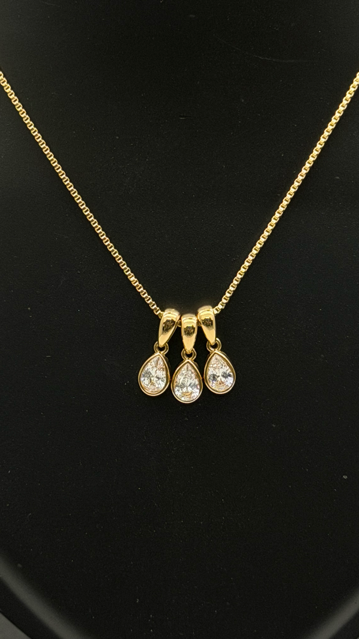 The Art Deco Baguette Prism Pendant Necklace — Studio Packshot (Angle 2)