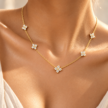 The "Main Event" Imperial Scallop Collar Necklace — Intimate On-Model Macro Detail